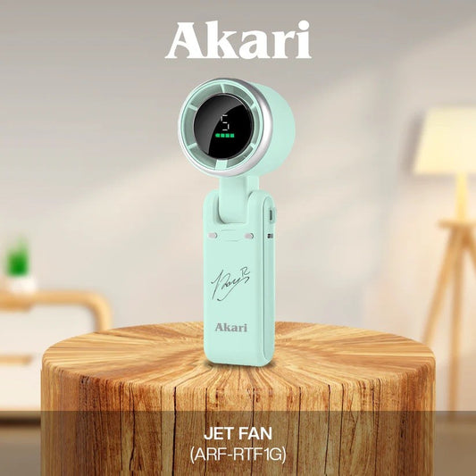 AKARI 7W Rechargeable Turbo Handy Fan - Green (ARF RTF1G)