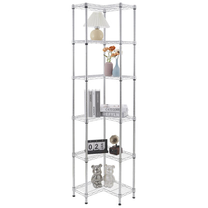 ACE 16x16x8x72" Adjustable Chrome L-Corner Shelving