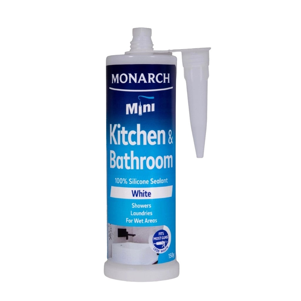 MONARCH Mini Kitchen & Bathroom Silicone Sealant 150g White
