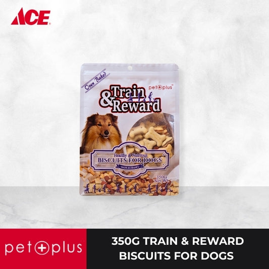 PET PLUS 350G Train & Reward Biscuits for Dogs (Bone Shaped)