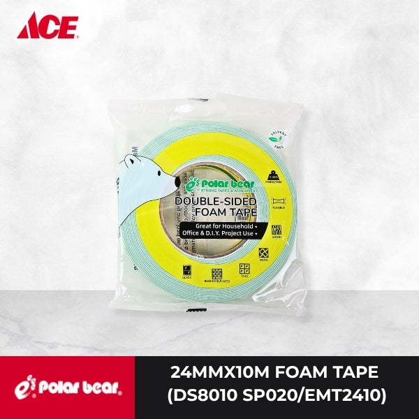 POLAR BEAR 24mmx10m Foam Tape (DS8010 SP020/EMT2410)