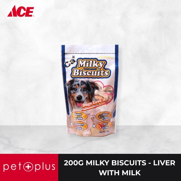 PETPLUS 200g Milky Biscuits Liver with Milk
