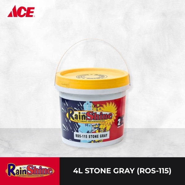 RAIN OR SHINE 4L Elastomeric Waterproofing - Stone Gray (ROS-115)