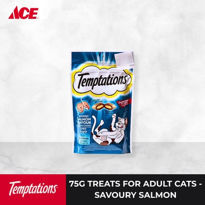 TEMPTATIONS 75g Treats for Adult Cats - Savoury Salmon
