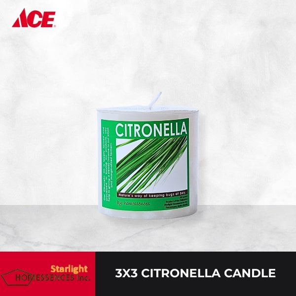 HOME ESSENCES 3x3 Citronella Candle