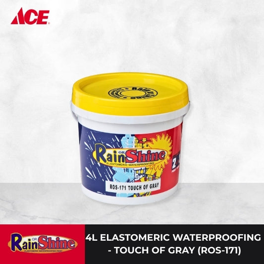 RAIN OR SHINE 4L Elastomeric Waterproofing Paint - Touch of Gray (ROS-171)