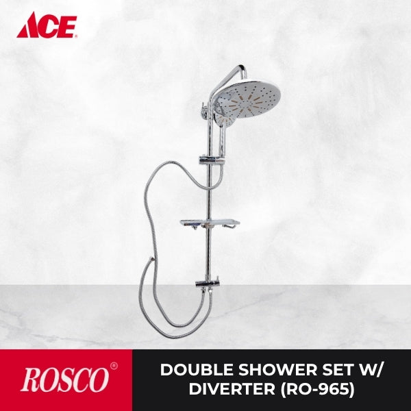 ROSCO Double Shower Set with Diverter Chrome (RO-965)