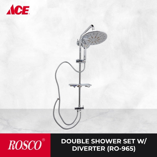 ROSCO Double Shower Set with Diverter Chrome (RO-965)