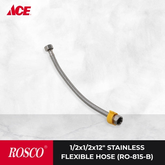 ROSCO 1/2x1/2x12" Stainless Steel Flexible Hose (RO-815-B)