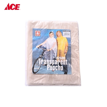 HERCULES Raincoat Transparent Poncho - White #2600