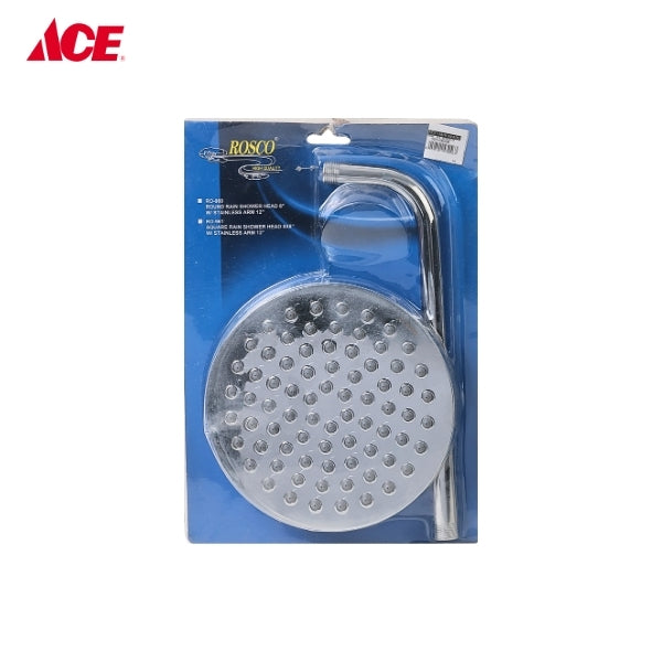ROSCO Round Rain Shower Head 8" with Stainless Arm 12" (RO-960)