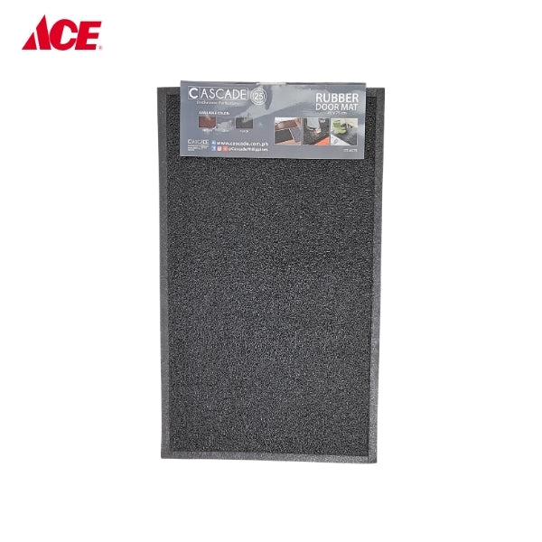 CASCADE 24x75cm Rubber Door Mat - Black (DT4575)