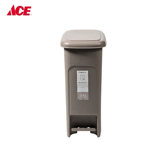 MEGABOX 34L Neutralist Slim Step Bin - Stone Gray (MG712)