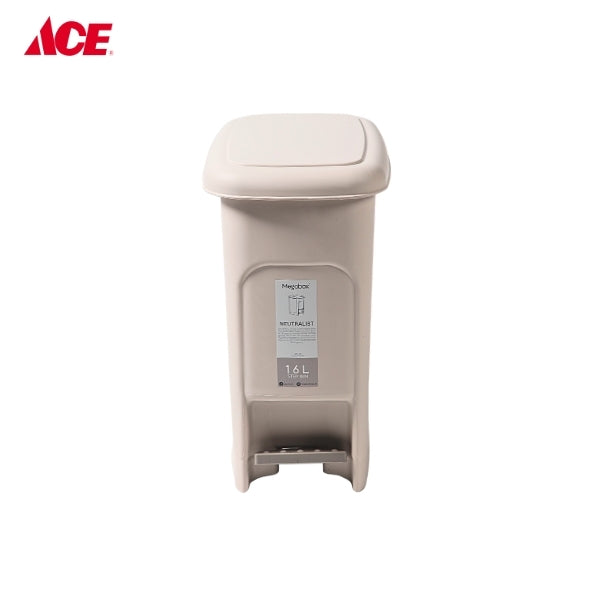 MEGABOX 16L Neutralist Slim Step Bin - Beige (MG711)