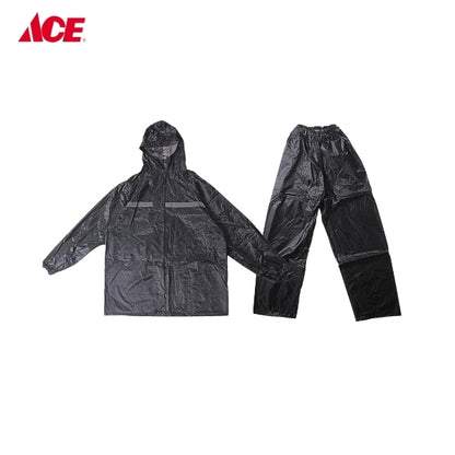HERCULES X-Large Rain Suit Polyester with PVC Coating - Black (#2510)