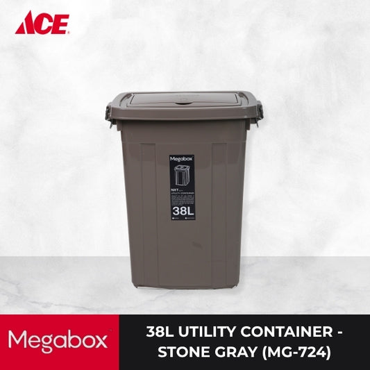 MEGABOX 38L Utility Container - Stone Gray (MG-724)