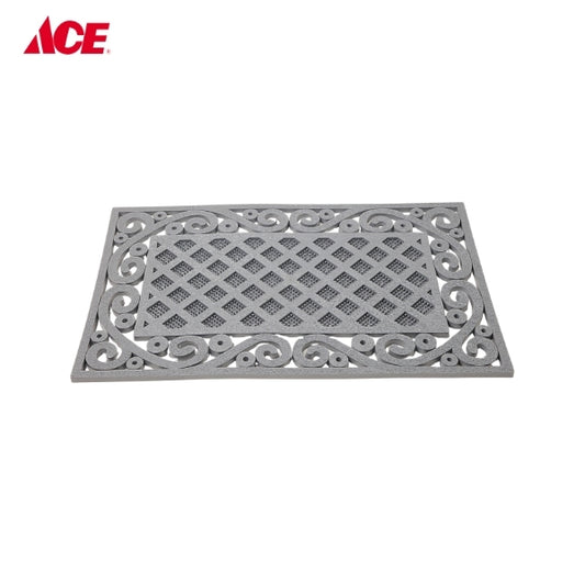 Rubber Door Mat Wrought Iron Gray