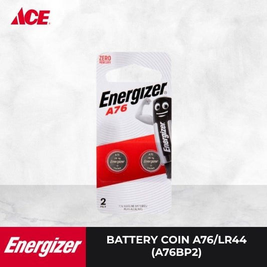 ENERGIZER Manganese Dioxide Battery Coin a76/LR44 - 2pc. (A76BP2)