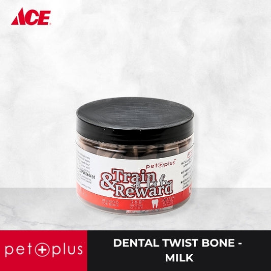 PET PLUS Dental Twist Bone - Milk