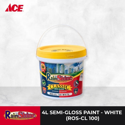 RAIN OR SHINE Semi-Gloss Paint - White (ROS-CL 100)