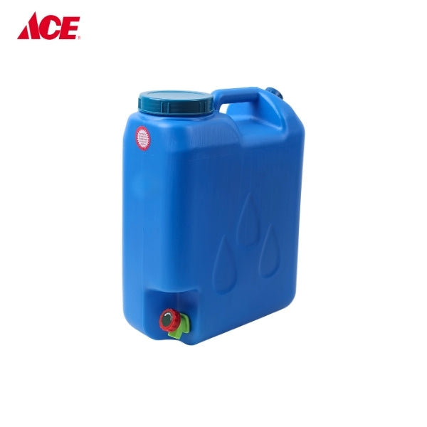 Slim Water Container with Faucet - Blue (5 gallon)
