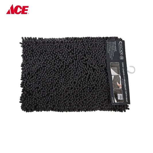 CASCADE 40x60cm Chenille Absorbent Bath Mat - Gray (GS40X60A)