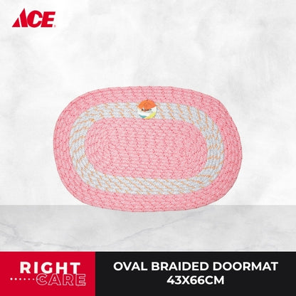 RIGHT CARE 43x66cm Oval Braided Doormat