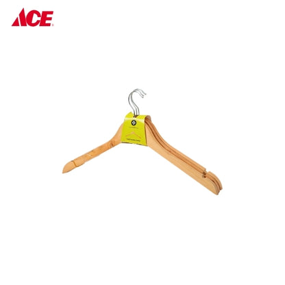 LUXE ESSENTIALS Natural Wooden Hanger - 3pcs/pk