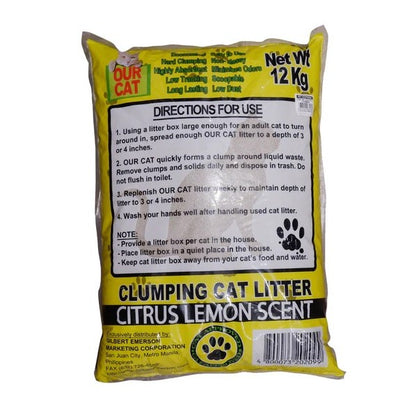 OUR CAT 12kg Cat Litter Citrus Lemon Scent