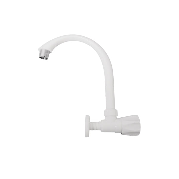 ROSCO ABS High Spout Kitchen Faucet Wall Mount - White (RO-671)