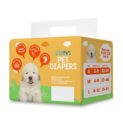 LI'L PAWS Pet Diaper - Small 10S 12PKS/CS