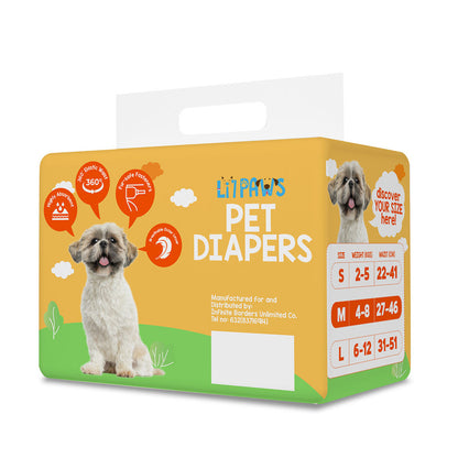 LI'L PAWS Pet Diaper - Medium 10S 12PKS/CS