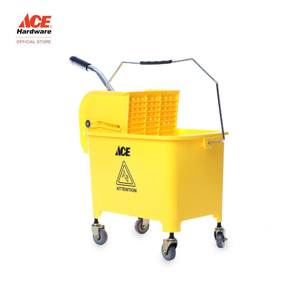 ACE 19L Mop Bucket & Wringer - yellow