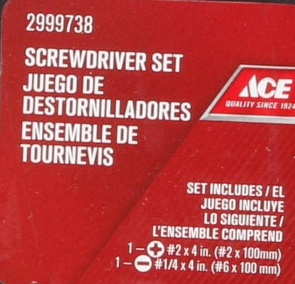 ACE Philips and Slotted Screwdriver Set