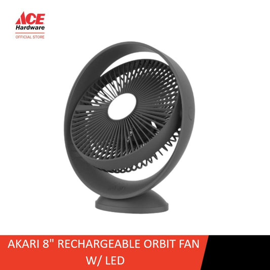 AKARI 8" Rechargeable Orbit Fan w/ LED Light