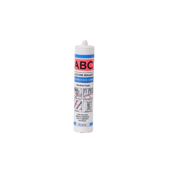ABC 300ml Construction Grade Silicone Sealant - Black