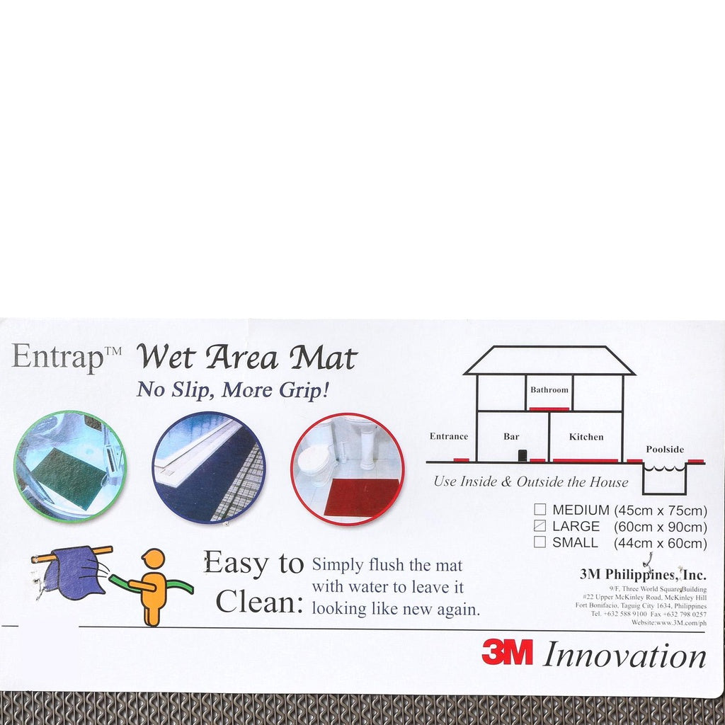 3M 44x75cm Entrap Wet Area Floor Mat - Brown