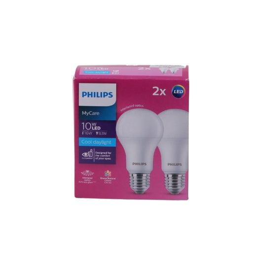 PHILIPS 10W LED Bulb Dual Pack 6500K