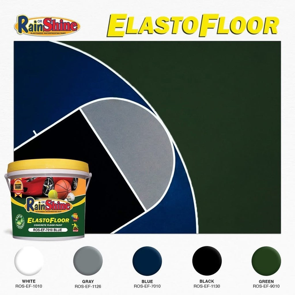 RAIN OR SHINE 4L ElastoFloor Concrete Floor Paint - Grey (ROS-EF-1126)