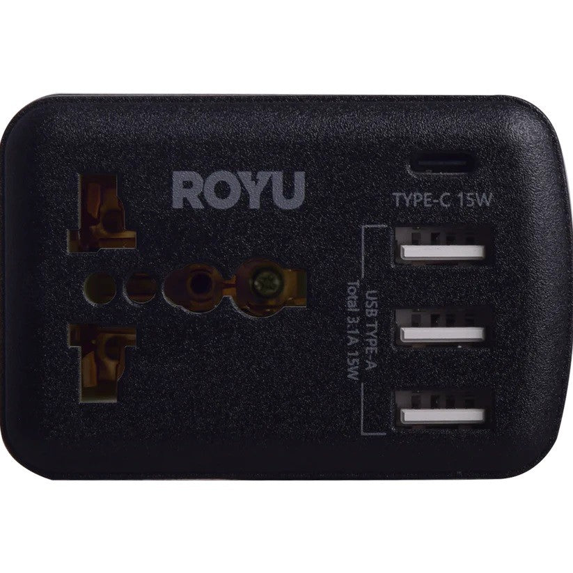 ROYU International Adapter with USB Port 3A+1C (REDPL127/B)