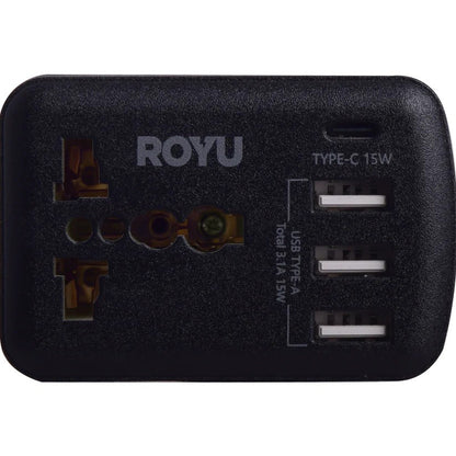 ROYU International Adapter with USB Port 3A+1C (REDPL127/B)