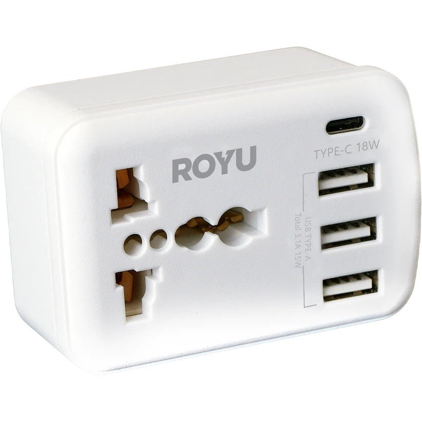 ROYU International Adapter with USB Port 3A+1C (REDPL127)