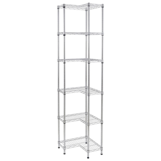 ACE 16x16x8x72" Adjustable Chrome L-Corner Shelving