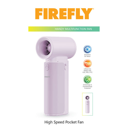 FIREFLY High Speed Pocket Fan - Lilac FEL821L