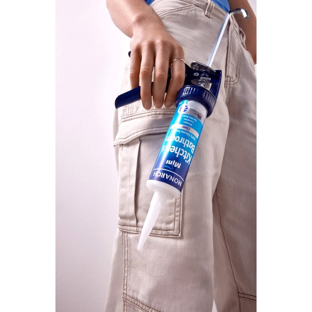 MONARCH Mini Kitchen & Bathroom Silicone Sealant 150g White