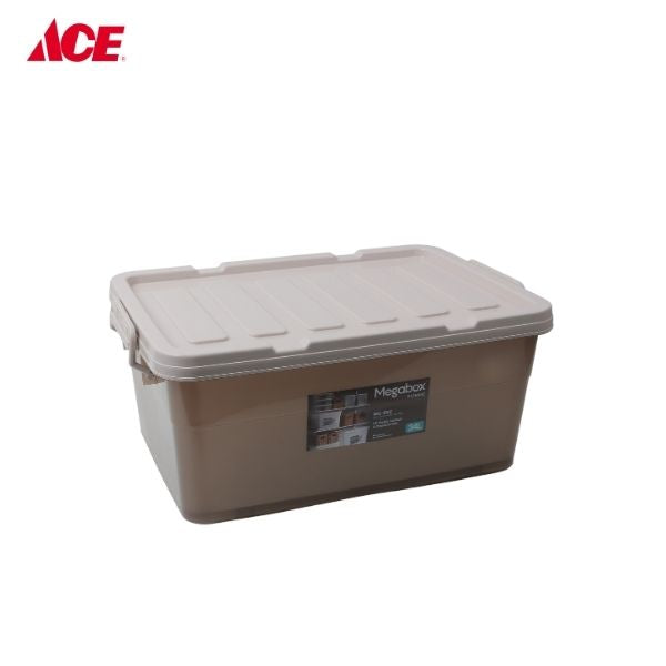 MEGABOX 34L Hi-Impact Storage Box - Translucent Brown (MG682)