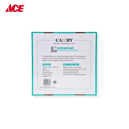 CAMRY Bathroom Scale with Grid - Black