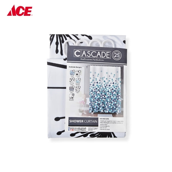 CASCADE Polyester Shower Curtain - Assorted Designs (N-SC-25)