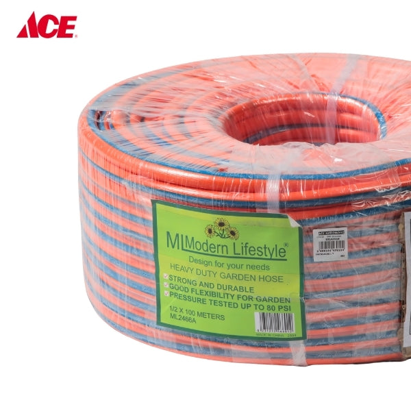 MODERN LIFESTYLE 1/2x100m Garden Hose - Orange/Blue (ML2466A)