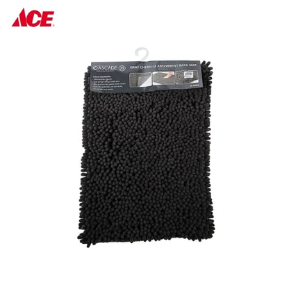 CASCADE 40x60cm Chenille Absorbent Bath Mat - Gray (GS40X60A)